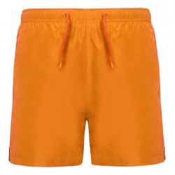 Plavky dětské AQUA – dvě postranní kapsy, podšívka – svítivě oranžová